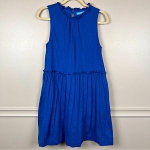 Draper James RSVP Mini Dress Size Small Embroidery Blue Casual Spring Pockets